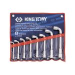 طقم مفتاح بيبة مفتوح 8 ق من 8 : 19مم  KING TONY