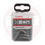 باكت سنون مفكات بوش 25 قطعه موديل BOSCH  Screwdriver Bit Extra-hard PZ2 25 mm 25 pieces