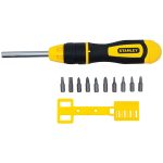 طقم سن مفك 10 سن عادة وصليبة وتوركس ومربع ستانلي  STANLEY STHT68010-8