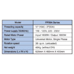 ⁦ماشينة كهرباء 1000 وات من 1/2 الى 2 بوصه ياباني ركس موديل  REX FP50AV 218243⁩ - الصورة ⁦10⁩