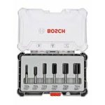 مجموعه من بنط الراوتر للتجاويف المستقميه 6 قطع كعب 8 مم   BOSCH 6 pcs Straight 8mm s