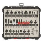 مجموعه من بنط الراوتر للتجاويف المستقيمه و الدائريه 30 قطعه كعب 8 مم  BOSCH  30 pcs Mixed 8mm sha