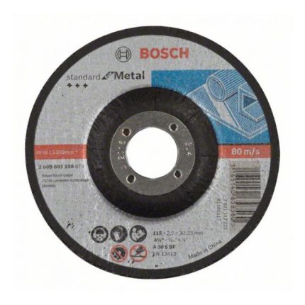 حجر قطع حديد 4.5 بوصه بوش  BOSCH Metal Cutting Disc (115X22.2X2.5)