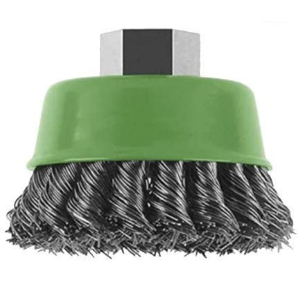 فرشه سلك مجدوله 75 مم لالنوكس بوش BOSCH M14 Cup Brush 75mm Knotted For Inoxx