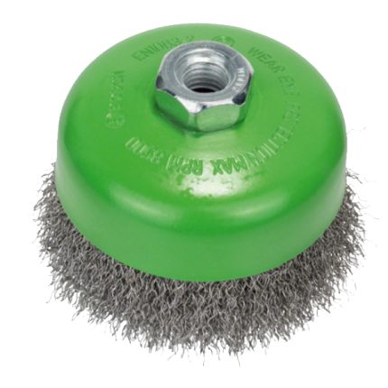 فرشه سلك حره 100 مم لالنوكس بوش BOSCH M14 Cup Brush 100mm Crimped For Inox