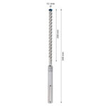 ⁦بنطة ماكس x8كعب ماكس للخرسانة المسلحة مقاس 12 مم BOSCH SDS-max-8X 12x200x340mm⁩ - الصورة ⁦4⁩