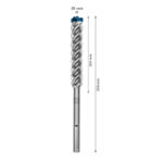 ⁦بنطة ماكس x8كعب ماكس للخرسانة المسلحة مقاس 28 مم BOSCH SDS-max-8X 28X200X320mm⁩ - الصورة ⁦4⁩