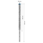 ⁦بنطة ماكس x8كعب ماكس للخرسانة المسلحة مقاس 28 مم BOSCH SDS-max-8X 28X400X520mm⁩ - الصورة ⁦4⁩