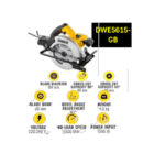 ⁦منشار صنيه 7.25 بوصه 1500 وات موديل - DEWALT  DWE5615-GB⁩ - الصورة ⁦3⁩
