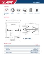 ⁦رافعة 2عامود 4 طن  وصلة علوية 380 ف لوك اي بي تي صيني موديل  APT  PL-4.0-2DBS⁩ - الصورة ⁦3⁩