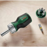 ⁦مفك لقم  6 قطع صغير بوش   BOSCH Stubby Ratchet Screwdriver with 6 Bits⁩ - الصورة ⁦4⁩