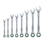 ⁦طقم مفاتيح بلدي مشرشر سيستيم 8 قطع  ناحية وناحية بوش-BOSCH Ratchet Combination Wrench Set 8-piece⁩ - الصورة ⁦2⁩