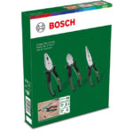 ⁦طقم 3 قطع يدوي بنسة عادية + بنسة بوز + قصافة  بوش-BOSCH Pliers Set 3-Piece⁩ - الصورة ⁦4⁩