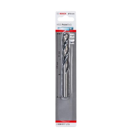 بنطة حدادى قطر 9 مم بوينت تك بوش BOSCH HSS Twist Drill Bit PointTeQ 9.0mm