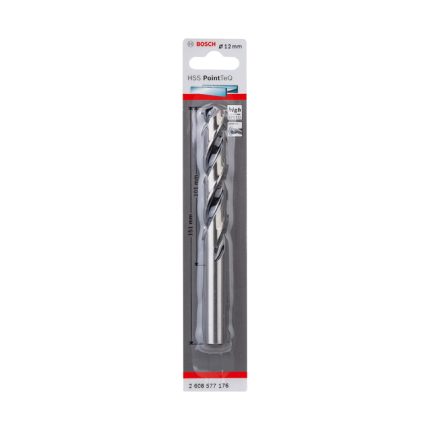 بنطة حدادى قطر 12مم بوينت تك بوش HSS Twist Drill Bit PointTeQ 12.0mm BOSCH