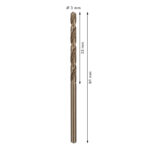 ⁦علبة بنط كوبلت للتخريم فى الاستانلس 10 قطع 3 مم بوش BOSCH PACK OF  10 Metal Drill Bits  HSS-CO 3X33X61⁩ - الصورة ⁦3⁩