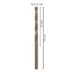 ⁦علبة بنط كوبلت للتخريم فى الاستانلس 10 قطع 4.1 مم بوش BOSCH  Pack of 10Metal Drill Bit HSS-Co, 4,1X43X75⁩ - الصورة ⁦4⁩