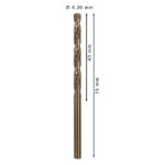 ⁦علبة بنط كوبلت للتخريم فى الاستانلس 10 قطع 4.2 مم بوش BOSCH Pack of 10Metal Drill Bit HSS-Co, 4,2X43X75⁩ - الصورة ⁦3⁩