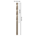 ⁦علبة بنط كوبلت للتخريم فى الاستانلس 10 قطع  4.8 مم بوش  BOSCH PACK OF  10 Metal Drill Bits  HSS-CO 4,8X52X86⁩ - الصورة ⁦3⁩