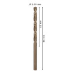 علبة بنط كوبلت للتخريم فى الاستانلس قطر 5 مم 10 قطع بوش BOSCH PACK OF  10 Metal Drill Bits  HSS-CO 5X52X86