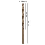 ⁦علبة بنط كوبلت للتخريم فى الاستانلس 10 قطع قطر 6.8 مم بوش  BOSCH Pack Of 10 Metal Drill Bit HSS-Co 6,8X69X109⁩ - الصورة ⁦3⁩