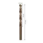 ⁦علبة بنط كوبلت للتخريم فى الاستانلس 5 قطع قطر 8 مم بوش BOSCH PACK OF 5 Metal Drill Bits HSS-CO 8X75X117⁩ - الصورة ⁦2⁩