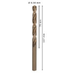 ⁦علبة بنط كوبلت للتخريم فى الاستانلس 5 قطع قطر 8.5 مم بوش BOSCH PACK OF 5 Metal Drill Bits HSS-CO 8,5X75X117⁩ - الصورة ⁦4⁩