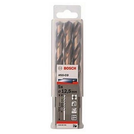 علبة بنط كوبلت للتخريم فى الاستانلس 5 قطع قطر 12.5 مم بوش   BOSCH PACK OF 5 Metal Drill Bits HSS-CO 12,5X101X151