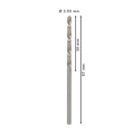 ⁦علبة بنط حدادى 10قطع قطر 2.5مم بوش BOSCH HSS-G 2.5 MM  10 PCS⁩ - الصورة ⁦3⁩