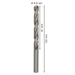 ⁦علبة بنط حدادى 5 قطع قطر9مم بوش BOSCH HSS-G 9 MM  5 PCS⁩ - الصورة ⁦3⁩
