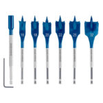 ⁦مجموعه من بنط المعلقه 7 قطع BOSCH Self Cut Spade Speed Bit 16-32 mm 7 Pcs⁩ - الصورة ⁦2⁩