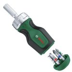 ⁦مفك لقم  6 قطع صغير بوش   BOSCH Stubby Ratchet Screwdriver with 6 Bits⁩ - الصورة ⁦3⁩