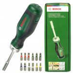 ⁦مفك لقم 12 قطعة سيستم بوش   BOSCH Ratchet Screwdriver with 12 Bits -⁩ - الصورة ⁦3⁩