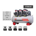 ⁦كمبروسر 150 لتر بدون زيت 3 وحده 1450 وات موديل - CROWN CT36110⁩ - الصورة ⁦3⁩