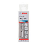 علبة بنط حدادى 10قطع قطر 2.5مم بوش BOSCH HSS-G 2.5 MM  10 PCS