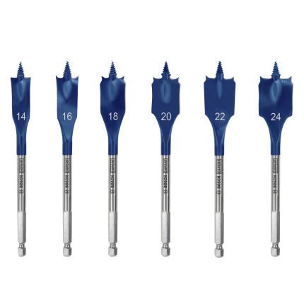 مجموعه من بنط المعلقه 6 قطع BOSCH Self Cut Spade Speed Bit 14-24 mm 6 Pcs