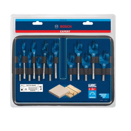 مجموعه من بنط المعلقه 13 قطعة BOSCH Self Cut Spade Speed Bit 10-32mm 13 Pcs