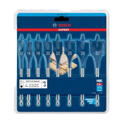 مجموعه من بنط المعلقه 8 قطع  BOSCH Self Cut Spade Speed Bit 12-32 mm 8 Pcs
