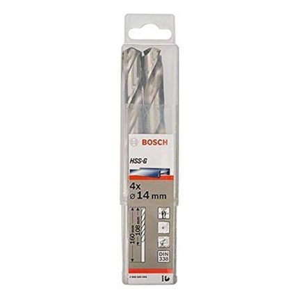 علبة بنط حدادى 4 قطع قطر 14 مم بوش  BOSCH HSS-G 14 MM 4 PCS