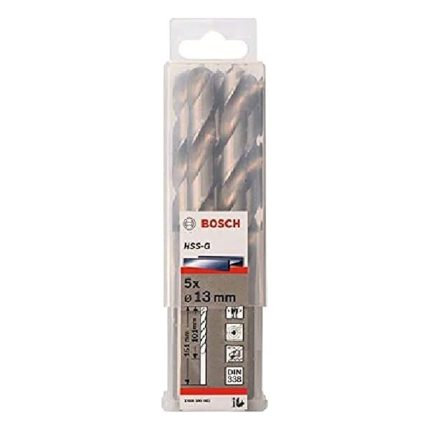 علبة بنط حدادى 5 قطع قطر 13 مم بوش  BOSCH HSS-G 13 MM  5 PCS