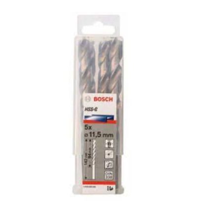 علبة بنط حدادى 5 قطع قطر 11.5 مم بوش BOSCH  HSS-G 11.5 MM  5 PCS