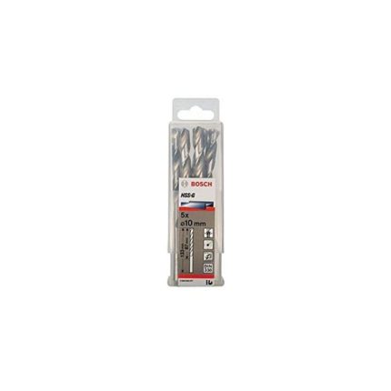 علبة بنط حدادى 5 قطع قطر 10 مم بوش BOSCH HSS-G 10 MM  5 PCS