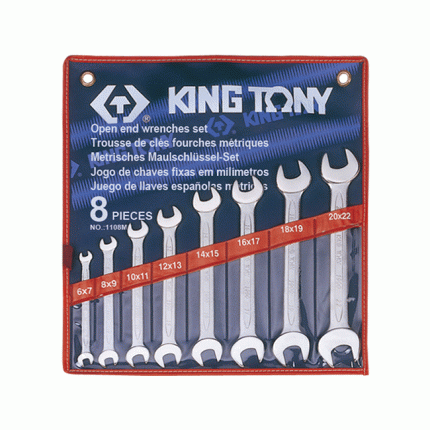 طقم مفتاح بلدي 8قطع 6 : 22مم KING TONY