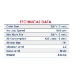⁦شنيور مفك  ظرف اتوماتيك 10 مم 1460 لفة/دقيقة خدمة شاقه DW2210101 اي بي تي -APT⁩ - الصورة ⁦4⁩