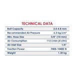 ⁦بنسة برشام بالهواء  2.4 - 4.8 مم 1/4 بوصة" DW8215140 اي بي تي -APT⁩ - الصورة ⁦2⁩