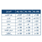 ⁦سلم الومنيوم مزدوج مفصلي تليسكوبي اي بي تي الطول مزدوج  0.98 م - مزدوج ممتد 1.4 م  مفرد 2.9 م 12 درجه APT  AL-12L⁩ - الصورة ⁦3⁩