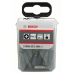 علبة سنون مفكات 10قطع  2.5 سم PH2  ماركة بوش Bosch Screwdriver Bits Extra Hard PH2 2.5mm 25 Pcs