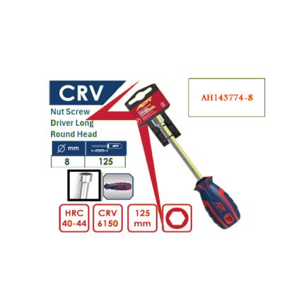 مفك لقمة راس طويلة 2 لون اي بي تي  8×125 مم موديل APT AH143774-8