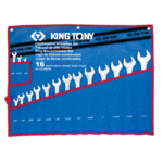 طقم مفتاح بلدي مشرشر بالبوصة 16قطعة  5/16 : 4/1  1بوصة كينج تونيKING TONY