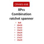⁦طقم مفتاح بلدى مشرشر راتشه كراون 8 قطع 8مم-19مم موديل CROWN CPHWS-XA8⁩ - الصورة ⁦3⁩